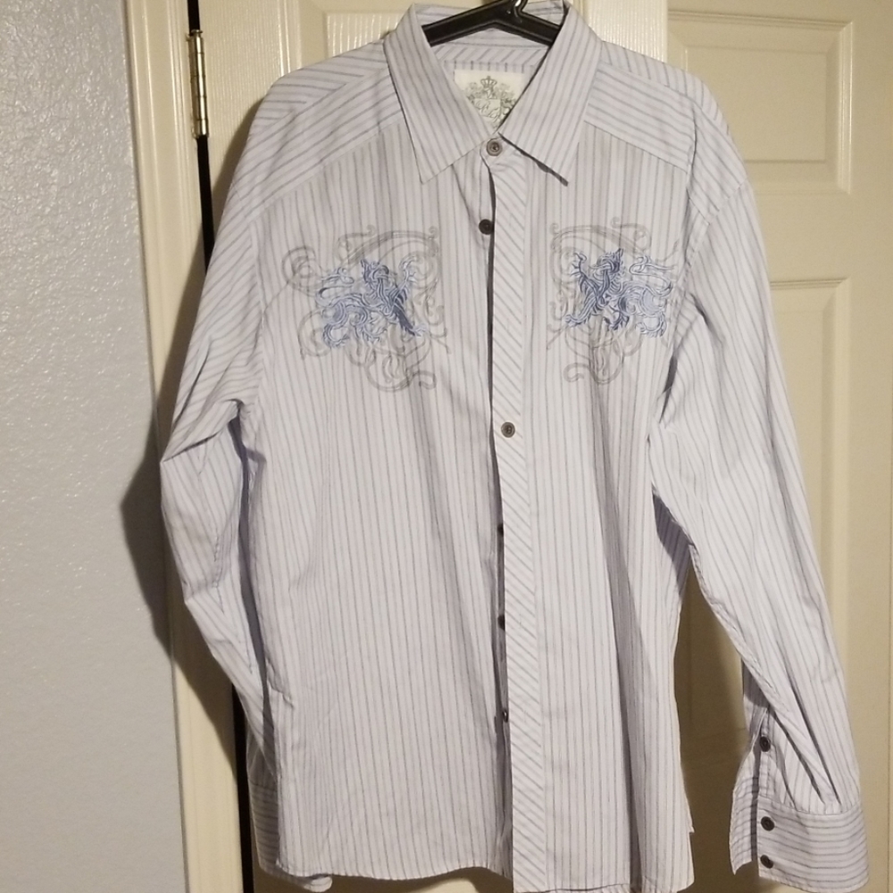 Red Level Nine Embroidered LS shirt XXL